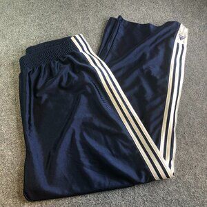 adidas Track Pants Mens XXL Blue Athletic Tear Away Breakaway Snap Y2K